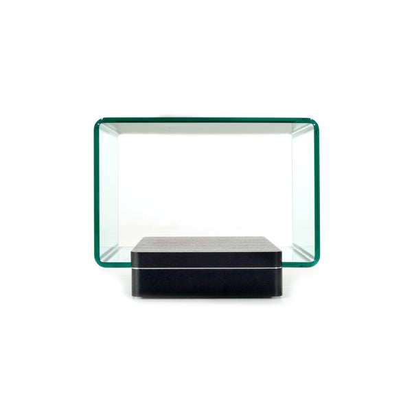 Homeroots 19" Oak Veneer And Glass End Table   283445