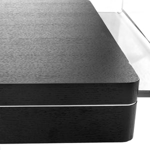 Homeroots 19" Oak Veneer And Glass End Table   283445