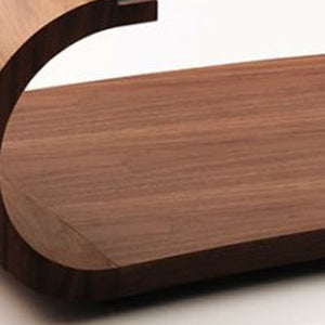 Homeroots 16" Walnut Veneer  Mdf  And Glass Coffee Table   283449