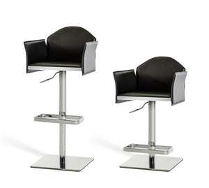 Homeroots " Bar Chair Black Steel 283489
