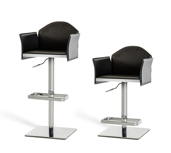 Homeroots " Bar Chair Black Steel 283489