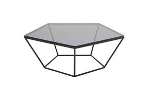 Homeroots 12" Metal And Glass Coffee Table   283495