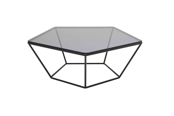 Homeroots 12" Metal And Glass Coffee Table   283495