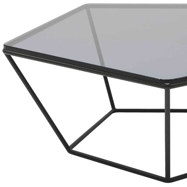 Homeroots 12" Metal And Glass Coffee Table   283495