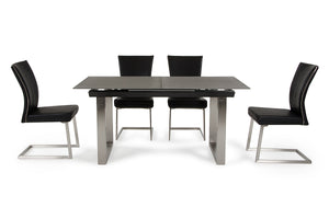 Homeroots Set Of Two Black And Silver Upholstered Dining Side Chairs  Metal 283514