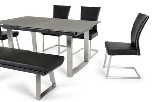 Homeroots Set Of Two Black And Silver Upholstered Dining Side Chairs  Metal 283514