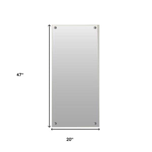 Homeroots 47" White Framed Accent Mirror  Glass 283552