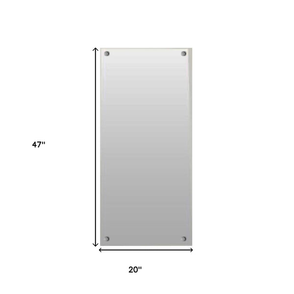 Homeroots 47" White Framed Accent Mirror  Glass 283552