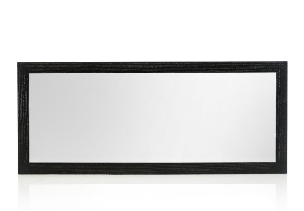 Homeroots 20" Black Mdf And Glass Mirror  Mdf 283554