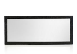 Homeroots 20" Black Mdf And Glass Mirror  Mdf 283554