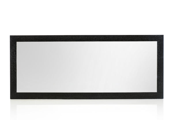 Homeroots 20" Black Mdf And Glass Mirror  Mdf 283554