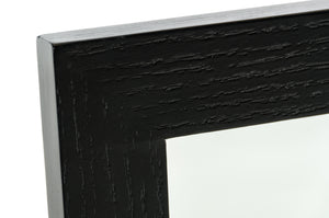 Homeroots 20" Black Mdf And Glass Mirror  Mdf 283554