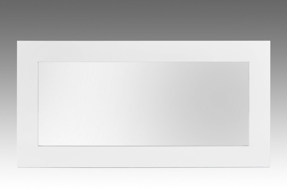 Homeroots 24" White Mdf And Glass Mirror  Glass 283560