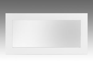 Homeroots 24" White Mdf And Glass Mirror  Glass 283560