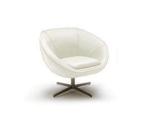 Homeroots 29" White Bonded Leather  Foam And Steel Accent Chair   283638