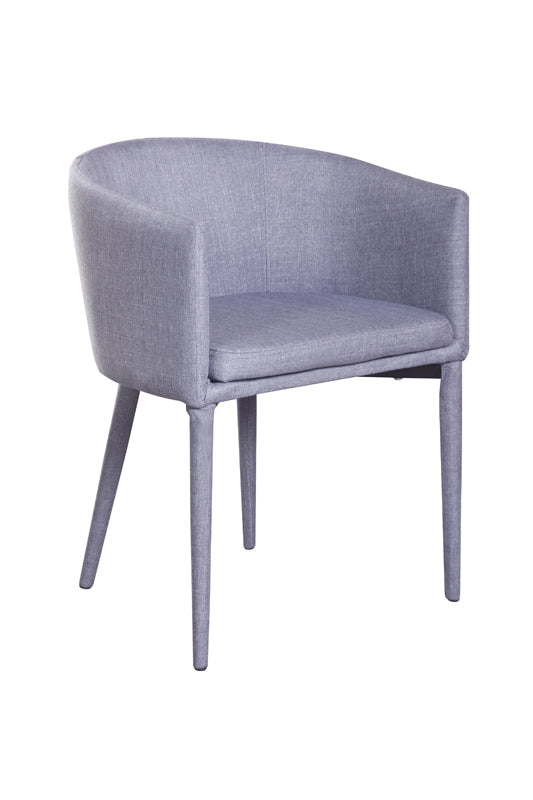 Homeroots Gray Upholstered Fabric Dining Arm Chair  Metal 283709