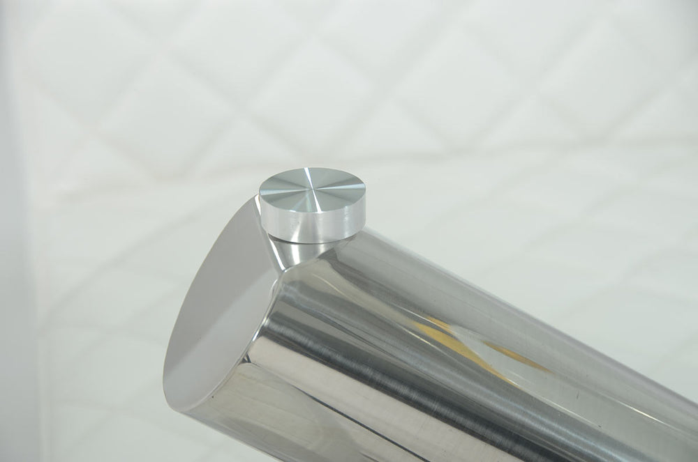 Homeroots 30" Glass And Steel Round Dining Table  Glass 283737