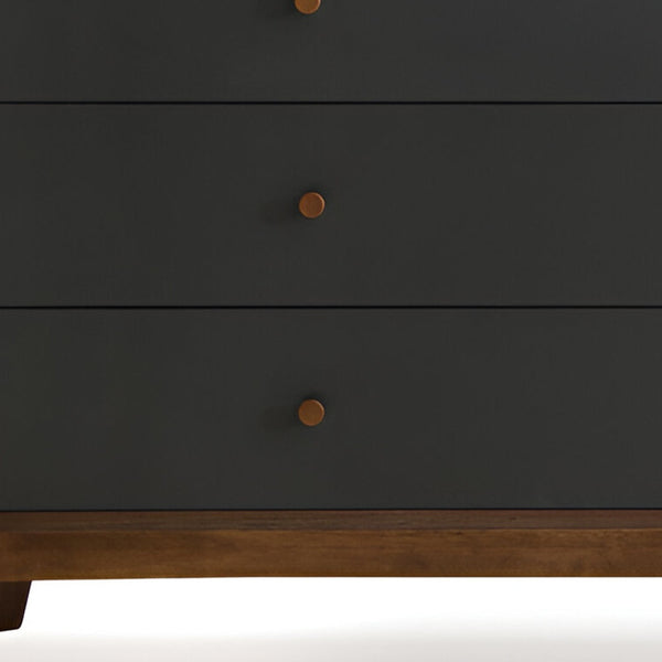 Homeroots 60" Brown Solid And Manufactured Wood Six Drawer Double Dresser  Solid And Manufactured Wood 283789