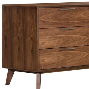 Homeroots 51" Brown Solid And Manufactured Wood Six Drawer Double Dresser  Solid And Manufactured Wood 283797