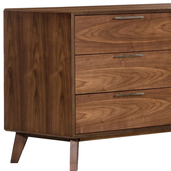 Homeroots 51" Brown Solid And Manufactured Wood Six Drawer Double Dresser  Solid And Manufactured Wood 283797