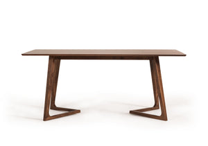 Homeroots 31" Walnut Wood And Veneer Dining Table  Wood 283833