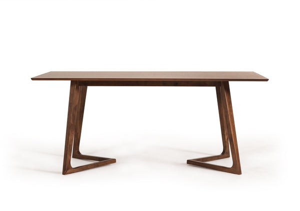 Homeroots 31" Walnut Wood And Veneer Dining Table  Wood 283833