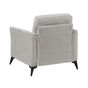 English Elm Modern Contemporary Side Chair with Cushioned Microfiber Seat and Sleek Black Metal Legs for Stylish Comfort Tan 32 L x 28.5 W x 21.5 H B011P339260