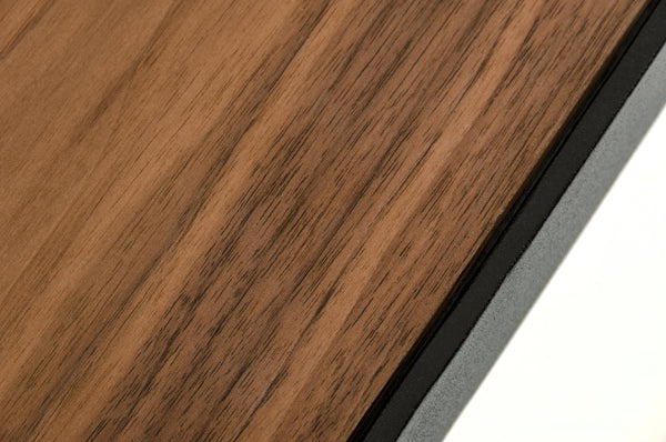 Homeroots 19" Walnut Veneer And Metal End Table   283844