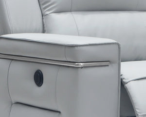 Homeroots Three Piece Indoor Gray Faux Leather Six Person Seating Set   283884