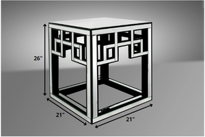 Homeroots 26" Mirrored Glass And Mdf End Table   283910