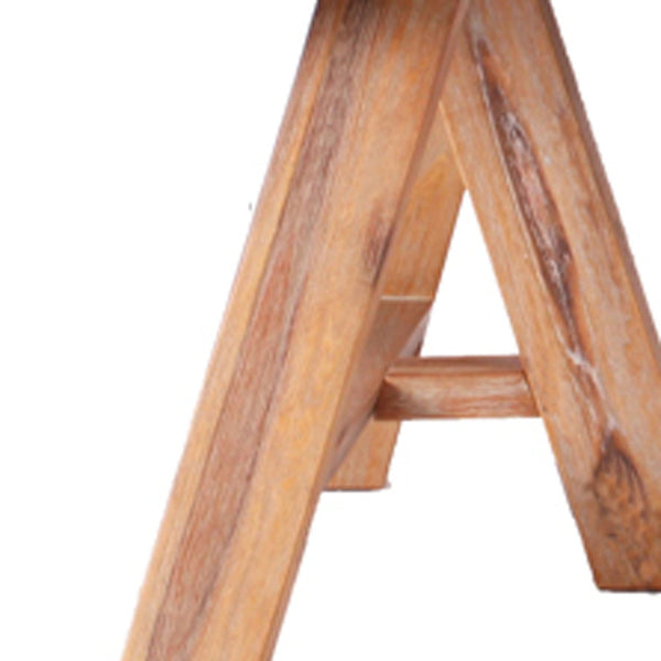 Homeroots 18" Concrete And Solid Acacia Wood Coffee Table   283943