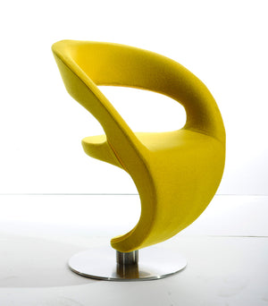 Homeroots 32" Gold Fabric  Polyester  And Wool Lounge Chair Gold  283975