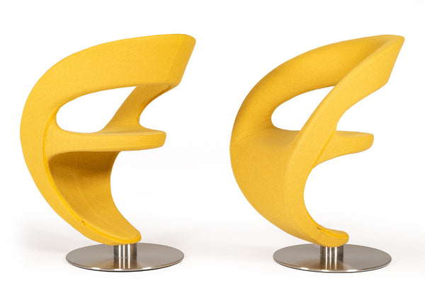 Homeroots 32" Gold Fabric  Polyester  And Wool Lounge Chair Gold  283975