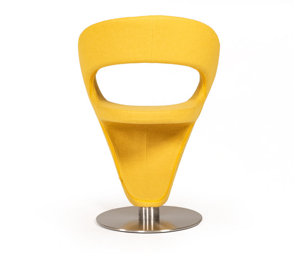 Homeroots 32" Gold Fabric  Polyester  And Wool Lounge Chair Gold  283975