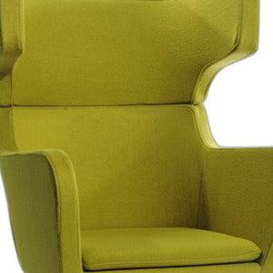 Homeroots 43" Green Fabric  Wool  And Polyester Lounge Chair Green  283983