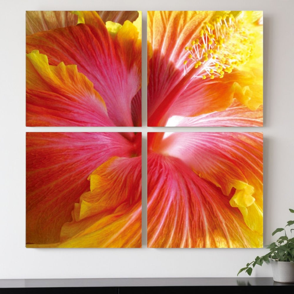 HomeRoots Set of Four Vibrant Modern Print Wall Art - Eye-Catching Decor for Living Room, Bedroom & Office 283991