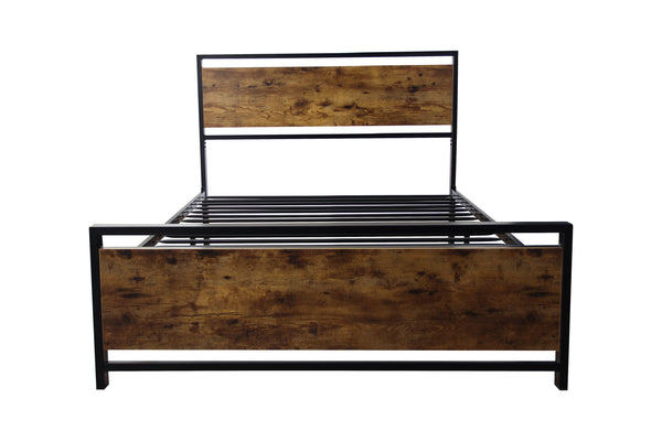 English Elm Twin Twin Size Metal Bed Frame — Sturdy Steel Platform, Modern Quiet Design, No Box Spring Needed Black 43.3 L x 20.5 W x 5.5 H W2297P241232