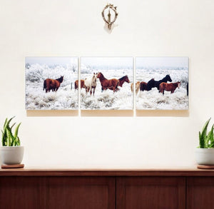 HomeRoots Set of Three Contemporary Animal-Themed White Canvas Prints for Stylish Home Decor Impact 284005