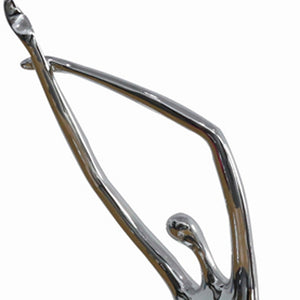 Homeroots 24" Silver Polyresin Sculpture  Polyresin 284041