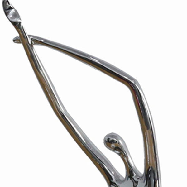 Homeroots 24" Silver Polyresin Sculpture  Polyresin 284041