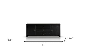 Homeroots 28" Black Crocodile Mdf Dresser  Manufactured Wood 284094