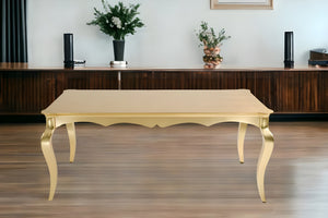 Homeroots 30" Golden Crocodile Lacquer Table   284117