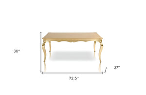 Homeroots 30" Golden Crocodile Lacquer Table   284117