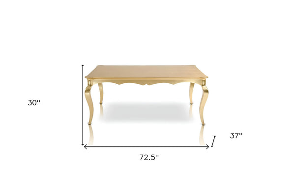 Homeroots 30" Golden Crocodile Lacquer Table   284117