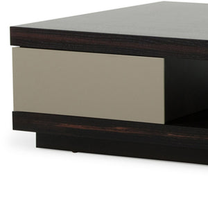 Homeroots 15" Oak And Grey Gloss Veneer Coffee Table   284133