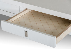 Homeroots 21" White Crocodile Mdf And Steel Desk White  284139