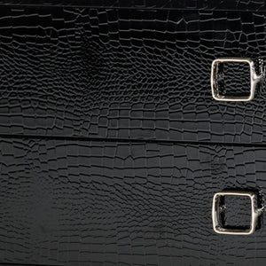 Homeroots 19" Black Solid Wood Nightstand Black  284147