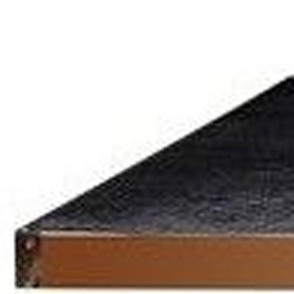 95 Inch Black Gold Finish Solid Wood Pedestal Base Rectangular Large Dining Table