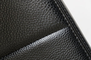 Homeroots 30" Black Bonded Leather And Metal Accent Chair   284194