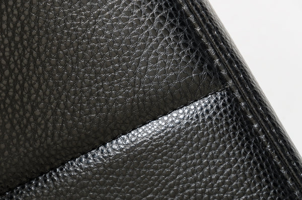 Homeroots 30" Black Bonded Leather And Metal Accent Chair   284194